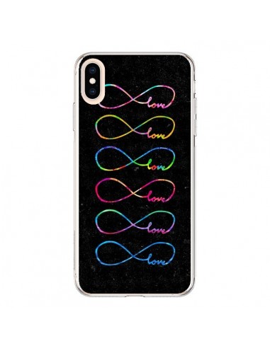 Coque iPhone XS Max Love Forever Infini Noir - Eleaxart