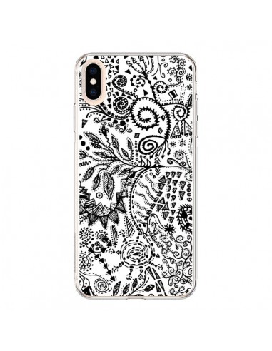 Coque iPhone XS Max Azteque Blanc et Noir - Eleaxart