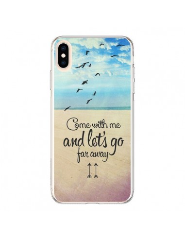 Coque iPhone XS Max Let's Go Far Away Beach Plage - Eleaxart