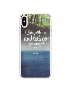 Coque iPhone XS Max Let's Go Far Away Forest Foret -...