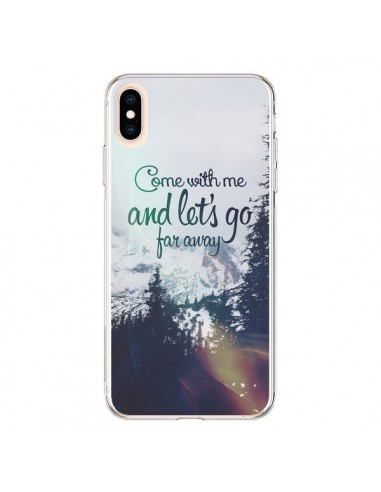 Coque iPhone XS Max Let's Go Far Away Snow Neige - Eleaxart