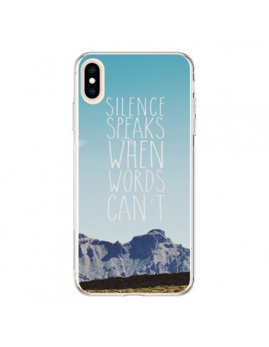 Coque iPhone XS Max Silence speaks when words can't paysage - Eleaxart