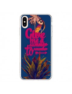 Coque iPhone XS Max Give me a summer to remember souvenir...