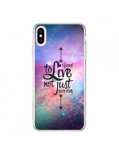 Coque iPhone XS Max I want to live Je veux vivre - Eleaxart