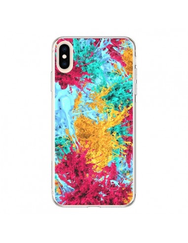 Coque iPhone XS Max Splashes Peintures - Eleaxart