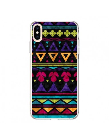 Coque iPhone XS Max Triangles Pattern Azteque - Eleaxart