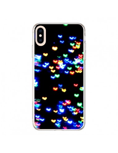 Coque iPhone XS Max Heart Coeurs Muticolores - Léa Clément