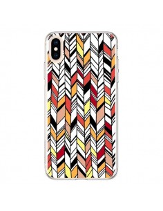 Coque iPhone XS Max Graphic Azteque Rouge Orange - Léa...