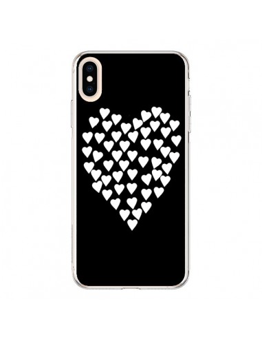 Coque iPhone XS Max Coeur en coeurs blancs - Project M