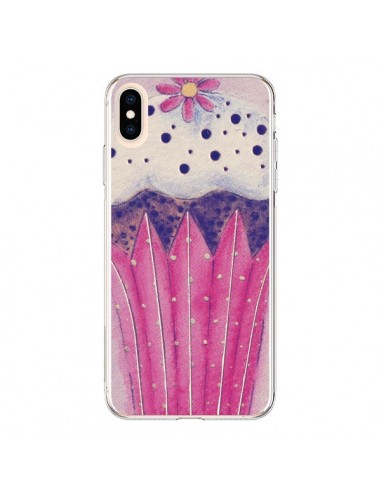 Coque iPhone XS Max Cupcake Rose - Irene Sneddon