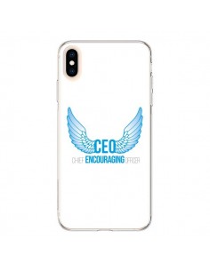 Coque iPhone XS Max CEO Chief Encouraging Officer Bleu -...