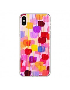 Coque iPhone XS Max Pois Roses Dottie - Ebi Emporium