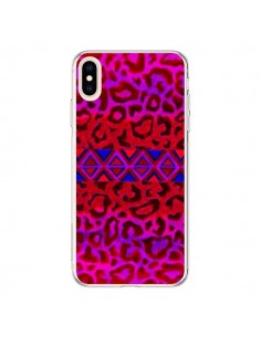 Coque iPhone XS Max Tribal Leopard Rouge - Ebi Emporium