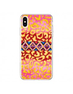 Coque iPhone XS Max Tribal Leopard Rose - Ebi Emporium