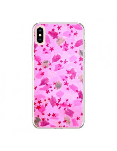 Coque iPhone XS Max Stars Etoiles Roses - Ebi Emporium