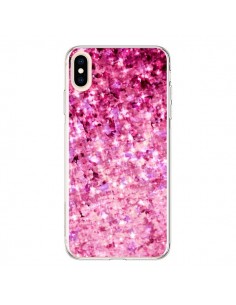 Coque iPhone XS Max Romance Me Paillettes Roses - Ebi...