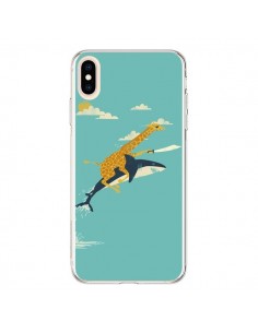Coque iPhone XS Max Girafe Epee Requin Volant - Jay Fleck