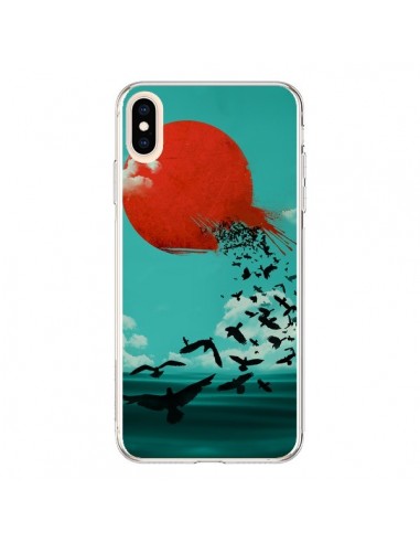 Coque iPhone XS Max Soleil Oiseaux Mer - Jay Fleck