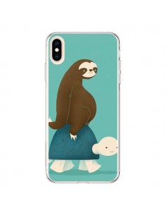 Coque iPhone XS Max Tortue Taxi Singe Slow Ride - Jay Fleck