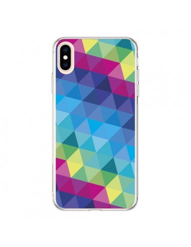 Coque iPhone XS Max Azteque Gheo Bleu - Javier Martinez