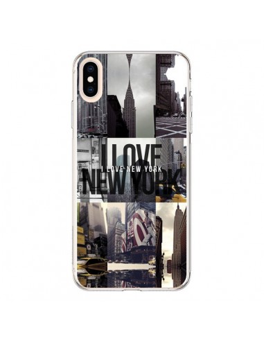 Coque iPhone XS Max I love New Yorck City noir - Javier Martinez