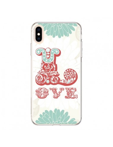 Coque iPhone XS Max Love Fleurs Flourish - Javier Martinez