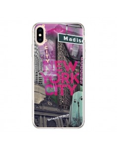 Coque iPhone XS Max New York City Rose - Javier Martinez