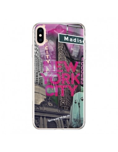 Coque iPhone XS Max New York City Rose - Javier Martinez