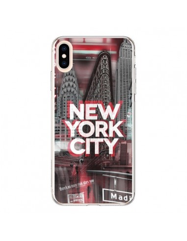 Coque iPhone XS Max New York City Rouge - Javier Martinez