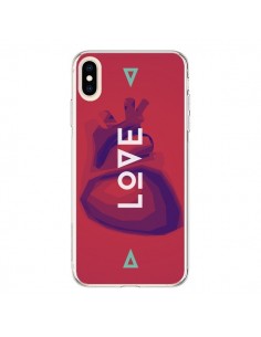 Coque iPhone XS Max Love Coeur Triangle Amour - Javier...