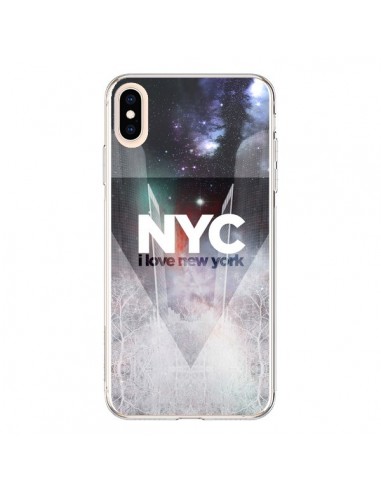 Coque iPhone XS Max I Love New York City Bleu - Javier Martinez