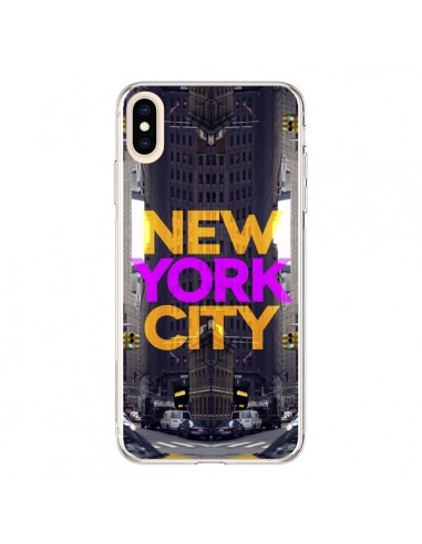 Coque iPhone XS Max New York City Orange Violet - Javier Martinez