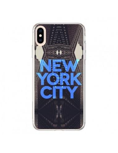 Coque iPhone XS Max New York City Bleu - Javier Martinez