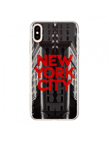 Coque iPhone XS Max New York City Rouge - Javier Martinez