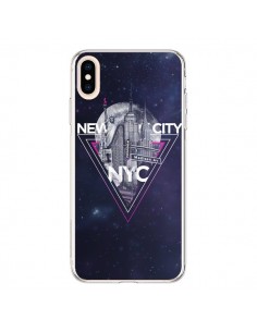 Coque iPhone XS Max New York City Triangle Rose - Javier...