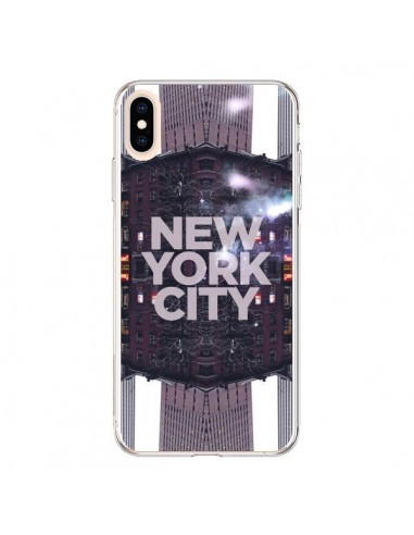 Coque iPhone XS Max New York City Violet - Javier Martinez