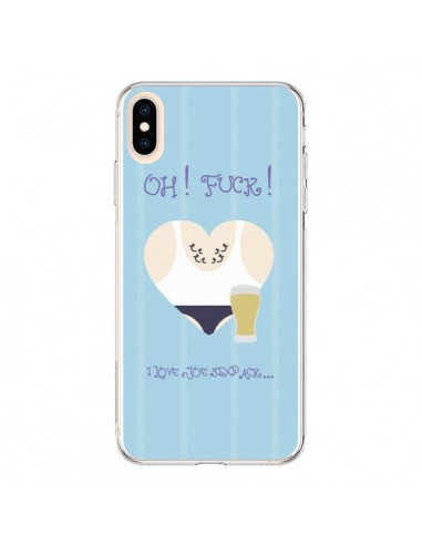 Coque iPhone XS Max Homme Man Fuck Love Coeur Amour - Julien Martinez