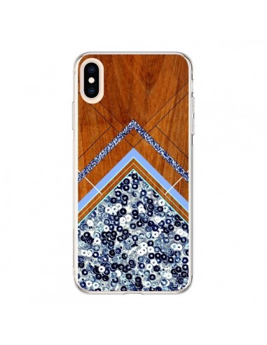 Coque iPhone XS Max Sequin Geometry Bois Azteque Aztec Tribal - Jenny Mhairi