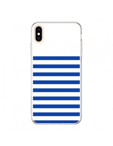 Coque iPhone XS Max Mariniere Bleu - Jonathan Perez