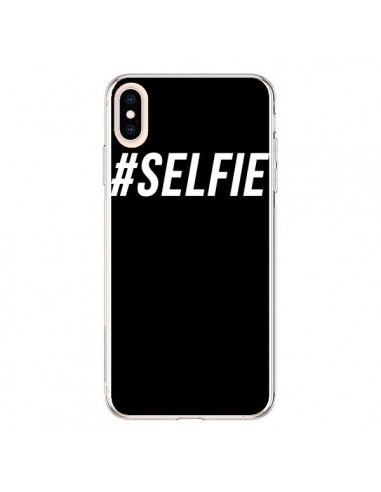 Coque iPhone XS Max Hashtag Selfie Blanc Vertical - Jonathan Perez