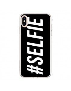Coque iPhone XS Max Hashtag Selfie Noir Horizontal -...