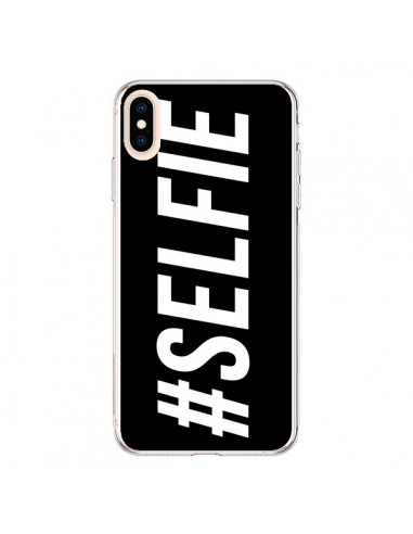 Coque iPhone XS Max Hashtag Selfie Noir Horizontal - Jonathan Perez