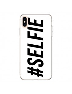 Coque iPhone XS Max Hashtag Selfie Blanc Horizontal -...
