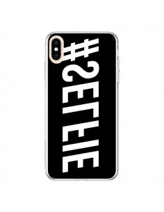 Coque iPhone XS Max Hashtag Selfie Blanc Inversé...