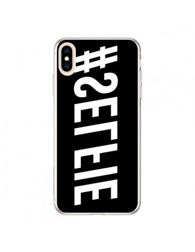 Coque iPhone XS Max Hashtag Selfie Blanc Inversé Horizontal - Jonathan Perez