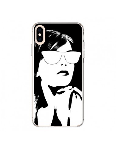 Coque iPhone XS Max Fille Lunettes Blanches - Jonathan Perez