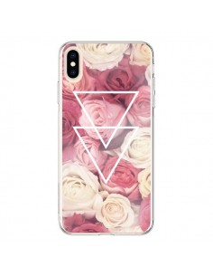 Coque iPhone XS Max Roses Triangles Fleurs - Jonathan Perez