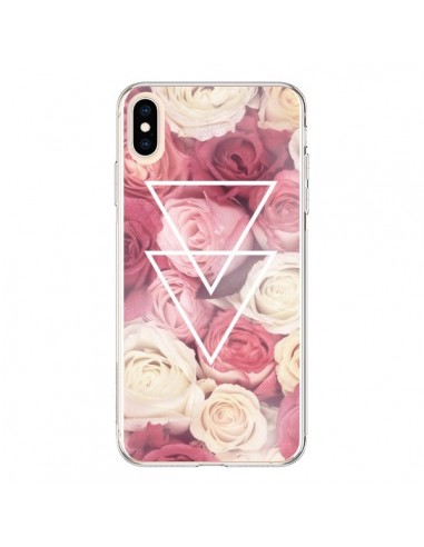 Coque iPhone XS Max Roses Triangles Fleurs - Jonathan Perez