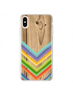 Coque iPhone XS Max Tribal Azteque Bois Wood - Jonathan...