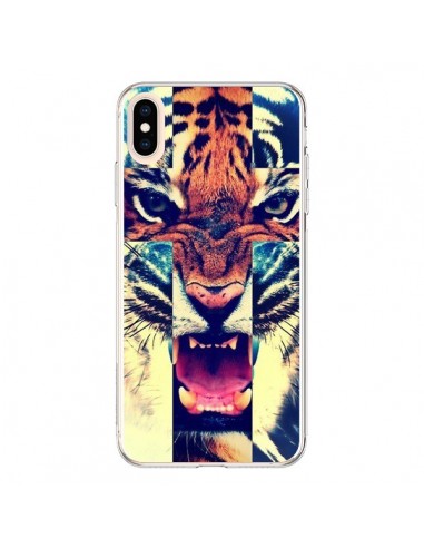 Coque iPhone XS Max Tigre Swag Croix Roar Tiger - Laetitia